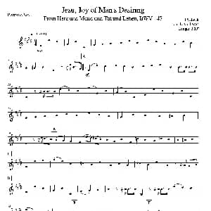 萨克斯谱 | Jesu,Joy of Man's Desiring 四重奏上低音萨克斯分谱