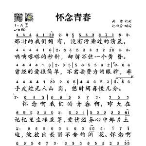 怀念青春_歌谱投稿_词曲:高进 高进
