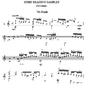 古典吉他视奏8首 吉他谱