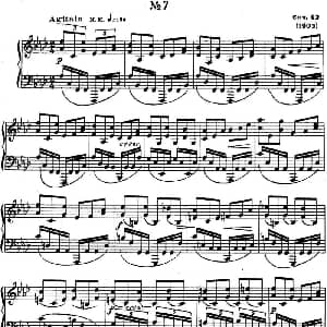 斯克里亚宾 钢琴练习曲 Op.42 No.7 Alexander Scriabin Etudes 钢琴谱 斯克里亚宾