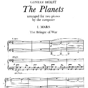 The Planets Op.32 钢琴谱 古斯塔夫 迪奥多 霍尔斯特 Gustav Dheodore Holst