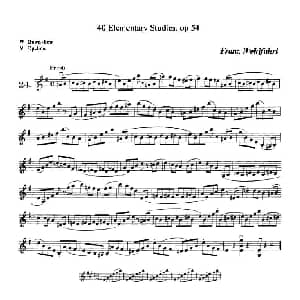 小提琴谱 | 40首小提琴初级技巧练习曲之24 弗朗茨 沃尔法特