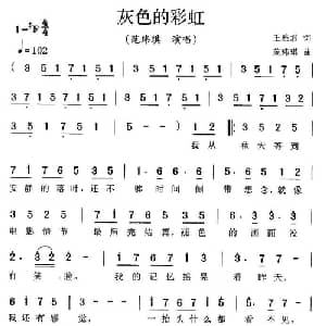 灰色的彩虹_通俗唱法乐谱_词曲:王雅君 范玮琪