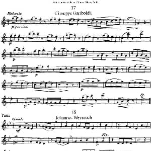 长笛曲谱 | 斯勒新老风格长笛练习重奏曲 第一部分 NO.17 NO.21 Siegfried Thiele S. 斯勒