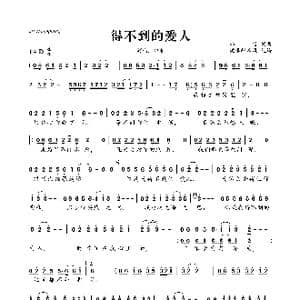 得不到的爱人_歌曲简谱_词曲:韩信 韩信