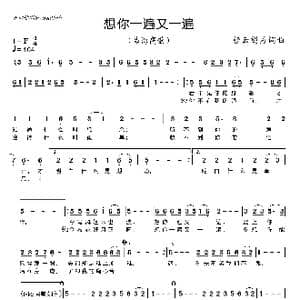 想你一遍又一遍_歌谱投稿_词曲:轻云望月 轻云望月