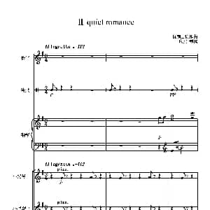 II quiet romance 杀人考察 前 乐器合作总谱和分谱总谱 梶浦由记