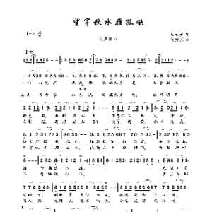 望穿秋水雁孤啾_歌曲简谱_词曲:王永芳 何宝元