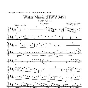 萨克斯谱 | Water Music HWV.349 No.2 第一上低音萨克斯