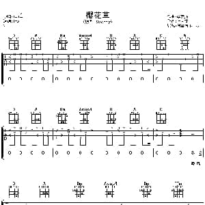 樱花草 吉他谱 sweety 李天龙 李天龙