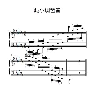 第四级 10.♯g小调琶音 钢琴谱
