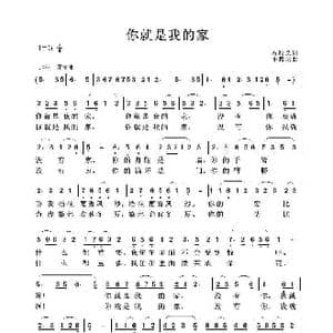 你就是我的家_歌谱投稿_词曲:石顺义 李振荣