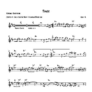 萨克斯谱 | Tango 高音萨克斯