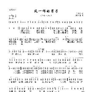 风一样的男子_歌曲简谱_词曲:丁晓雯 黎沸挥