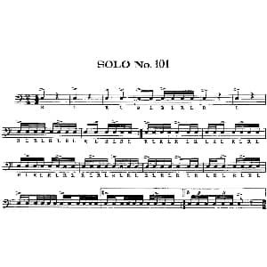 美国军鼓 SOLO No.101 105 爵士鼓谱