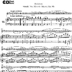 小提琴谱 | Violin Sonata No.10 in G Major Op.96 小提琴 钢琴伴奏
