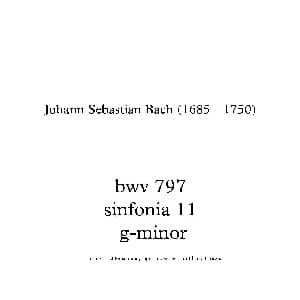 萨克斯谱 | g小调序曲11 BWV 797 三重奏 巴赫