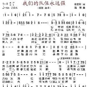 我们的队伍永远强_歌谱投稿_词曲:张志刚 韩刚