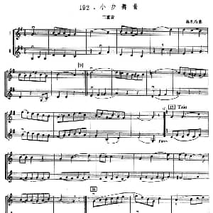 小提琴谱 | 小步舞曲 莫扎特作曲版 二重奏 莫扎特