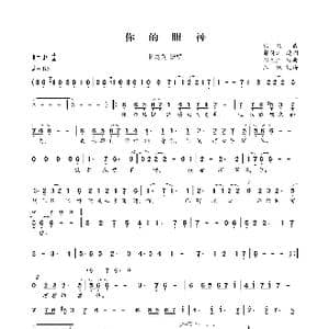 你的眼神_歌曲简谱_词曲:郑国江 苏来