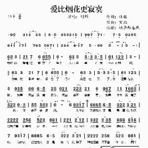 爱比烟花更寂寞_歌谱投稿_词曲:林喆 宝翔