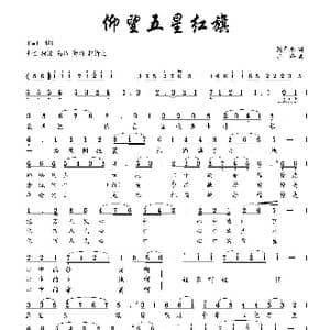 仰望五星红旗_歌曲简谱_词曲:陈光林 齐峰