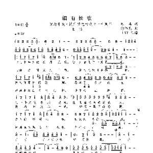 细雨长歌_歌曲简谱_词曲:陈涛 徐沛东