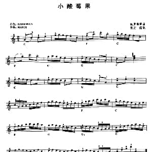 电子琴谱 | 小酸莓果 俄罗斯舞曲 陈方