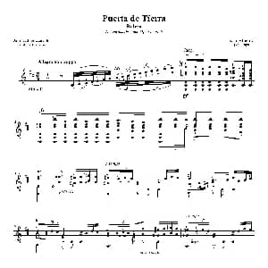 Albeniz Puerta de Tierra 吉他谱 ​伊萨克 阿尔贝尼斯
