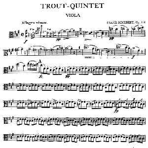 TROUT QUARTET 中提琴谱