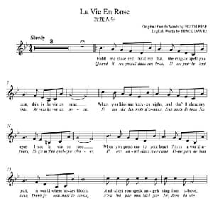 La Vie En Rose_外国歌谱
