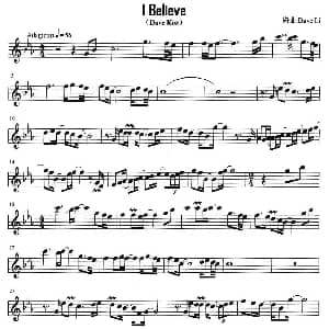 萨克斯谱 | I Believe