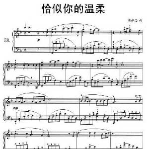 恰似你的温柔 钢琴谱 梁弘志