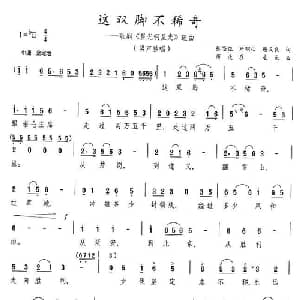 这双脚不稀奇_美声唱法乐谱_词曲:张思恺 所明心 谢友良 傅庚辰 扈邑