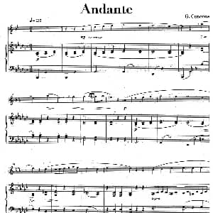 萨克斯谱 | Andante 中音萨克所 钢琴伴奏 版本一 G Concone