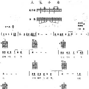 电子琴谱 | 人生小站 电子琴吉他弹唱谱 王小龙 洪伟成 丁林