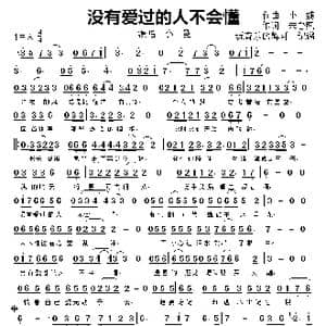 没有爱过的人不会懂_歌曲简谱_词曲:小,魏 宋普照
