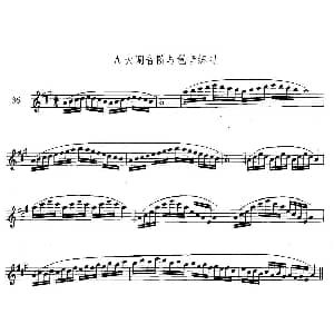 萨克斯谱 | 萨克斯练习曲合集 3—36 A大调音阶与琶音练习