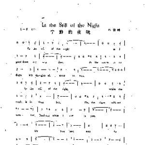 宁静的夜晚_歌谱投稿_词曲:C.波特 C.波特