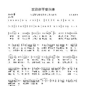 欢迎你平安归来_歌曲简谱_词曲:宁文林 宁文林