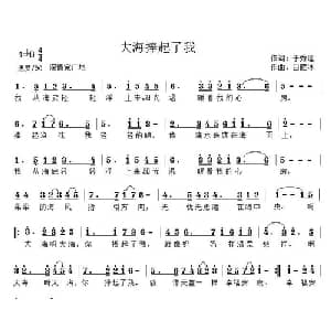 大海捧起了我_通俗唱法乐谱_词曲:于秀莲 白雁冰