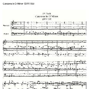 Canzona in D Minor BWV 588 管风琴谱