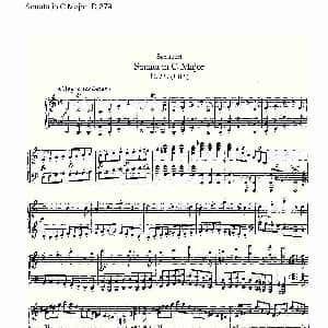 Sonata in C Major D.279 钢琴谱
