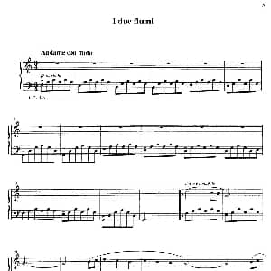 I due fiumi 钢琴谱 Ludovico Einaudi