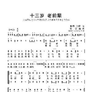 十三岁老前辈_歌曲简谱_词曲:解伟 王峰 杨学超