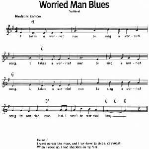 蓝调音乐:Worried Man Blues_外国歌谱