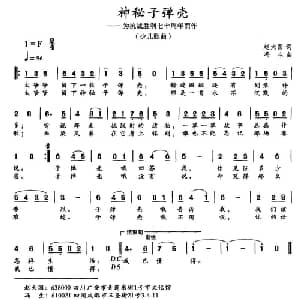 ​神秘子弹壳_儿歌乐谱_词曲:赵大国 冯生