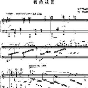 我的祖国_歌曲简谱_词曲: 沈建国