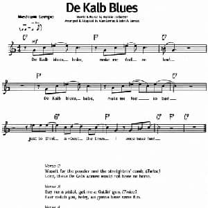 蓝调音乐:De Kalb Blues_外国歌谱