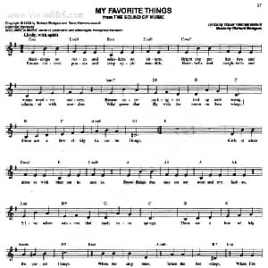 MY FAVORITE THINGS from THE SOUND OF MUSIC_外国歌谱
